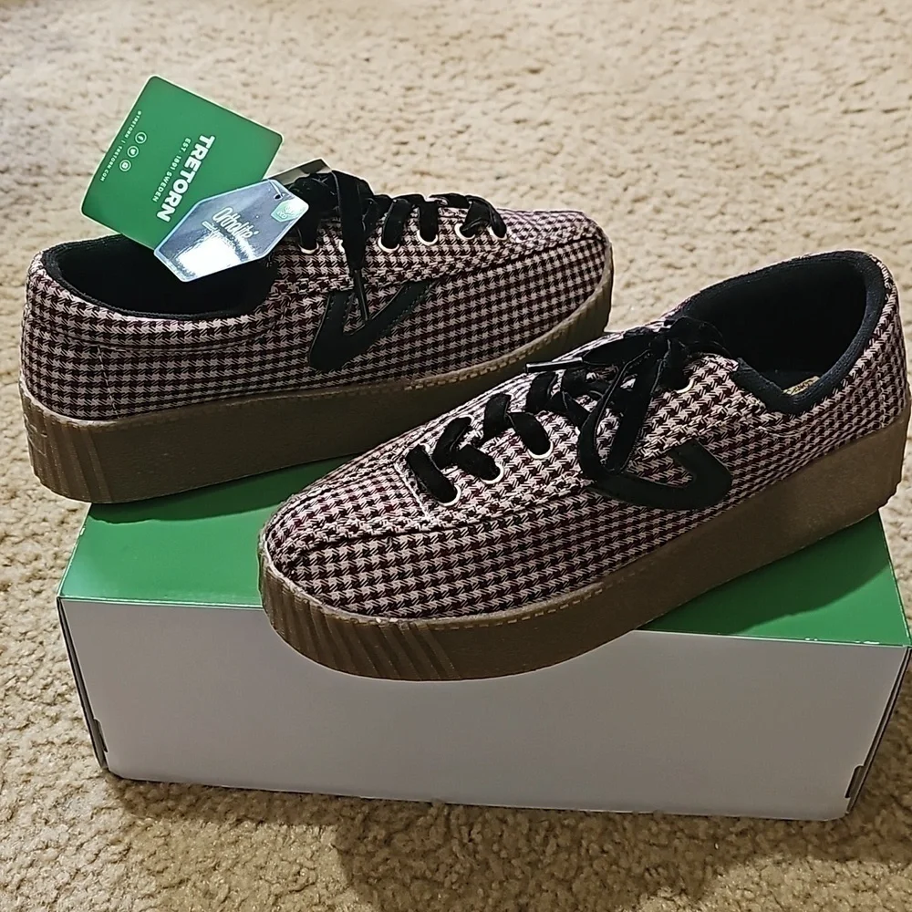 Tretorn Plaid Nylite Plus Bold Shoes Size‎ 7.5 New - Picture 9 of 14